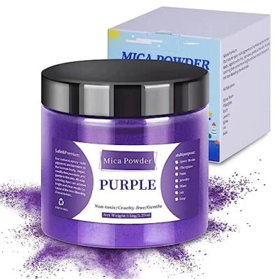 Purple Mica Pigment Powder 150 Grams for Soap Making Epoxy Slime DIY Craft - Image 1 of 4
