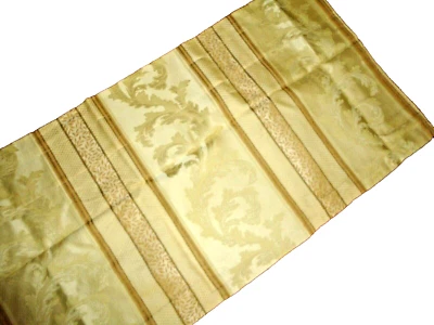 ROSE TREE ST. GERMAIN GOLD JACQUARD FERNWOOD (1) LINED TAILORED VALANCE 14X80   - Image 1 of 4