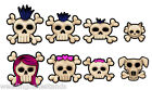 Rear Window Punk Rock Skull Family 3 sizes / Choose which ones fit your family