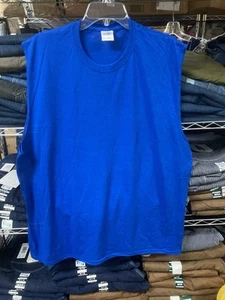 Camiseta JERZEES Dri-POWER Hombre Sin Mangas/Músculo, 2XL (50-52), Azul, Envío Gratis - Imagen 1 de 2