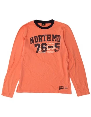 LEE Mens Graphic Top Long Sleeve Large Pink Cotton AP02 - Image 1 of 3