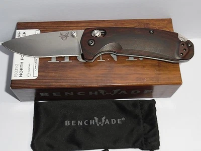 CUCHILLO PLEGABLE CON CAJA MANGO MADERA CARPETA HORQUILLA NORTE HECHO EN BANCO EE. UU. 15031. Foto 1 de 4