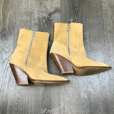 IRO Paris Women's Suede Leather Western Cowboy Pointed Toe Ankle Boots 38 - Image 1 of 4