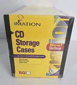 Imation 50 pack Storage Cases for CD  DVD Video Games Slim Design New - Picture 1 of 4