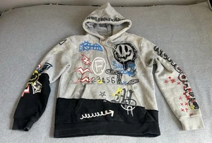 Smoke Rise Graffiti Happy Face Killer Voltage Hoodie, Pullover grau/schwarz Gr. L - Bild 1 von 24