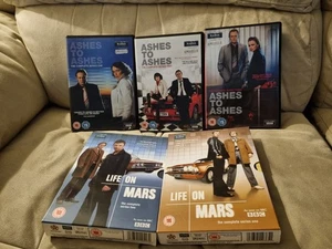ASHES TO ASHES (Series 1-3) & LIFE ON MARS (Series 1-2) Complete DVD Box Sets - Picture 1 of 4