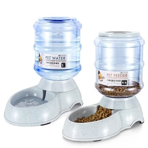 Automatic Pet Feeder & Waterer Set of 2 Pack, Self Feeding Replenish Dog Cat ... - Picture 1 of 9