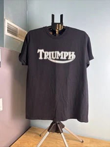 triumph motorcycles big logo vintage T shirt LARGE - Picture 1 of 5