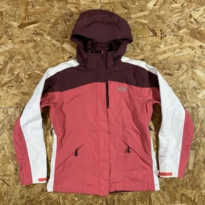 Vintage Y2K The North Face Hyvent Pink Burgundy White Jacket Women's Size M - Picture 1 of 10