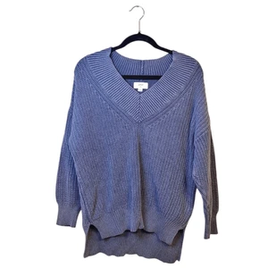 Aerie Damen Strickpullover gewaschen blau tiefer V-Ausschnitt Größe S - Bild 1 von 5