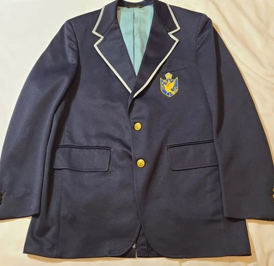 🔥 Blazer De Colección Palm Beach Azul Marino Botones Cresta Dorada 42R Preparación 🔥NUEVO PRECIO 🔥  Foto 1 de 4