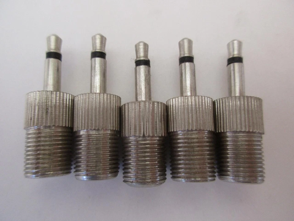 5x F Type Female Jack TO 3.5mm Male Plug RF Coaxial Antenna Adapter DLS-8004 NOS - Image 1 of 1