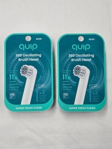 Quip 360 Oscillating Replacement Brush Head Soft - Super Fresh Clean - 2 Pk x 2 - Picture 1 of 2