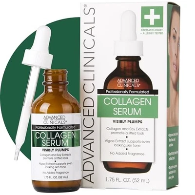 Advanced Clinicals AC048 - Collagen Serum for Face, 1.75 Fl Oz - New - Image 1 of 4