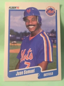 1990 Fleer - Juan Samuel #215 - New York Mets - Picture 1 of 2