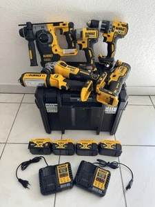 Kit dewalt 6 pièces + 4 batteries 5.0 ah + 2 Chargeur - Photo 1/8