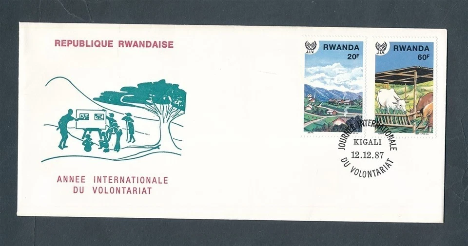 D448487 Rwanda FDC International Year of Volunteering - Image 1 of 1