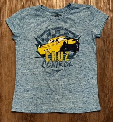 Large Size 10/12 • Cruz Sparkling Blue Disney Parks Tee Shirt • Girls - Image 1 of 4