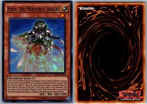 YUGIOH! EDEA THE HEAVENLY SQUIRE - SUPER RARE - UNLIMITED #SR01-EN003 NM - Foto 1 di 1