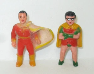 Vintage DC Comic Character Pencil Toppers (LOT OF 2) Shazam & Robin Hong Kong - Picture 1 of 6