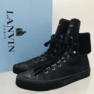 Lanvin Fm - SKKBFU - Venu A- 19 - Black - Men’s High Top Sneakers Size 10 D - Picture 1 of 18