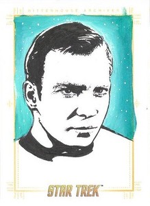 2016 ST:TOS 50th Anniversary Kevin Graham ARTIST RETURN Sketch Card Captain Kirk