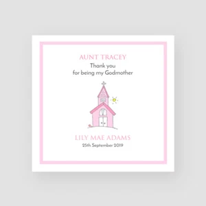 Personalised Handmade Godparents/Godfather/Godmother Card - Thank You, Church - Picture 1 of 9