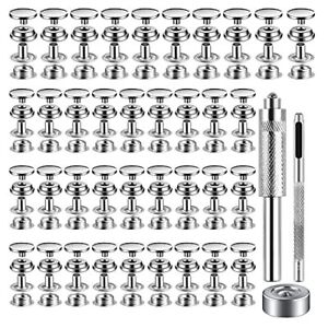 40PCS Snap Fasteners Kit Clothing Snaps Button for Bags, Jeans, Clothes, Leather