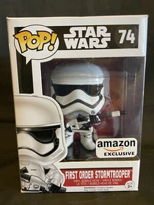 NIB - Funko Pop! - Star Wars - FIRST ORDER STORMTROOPER #74 - Amazon Exc - Picture 1 of 6