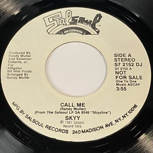 Skyy: Call Me (Stereo) / (Mono) 45 - Salsoul - Soul Funk Boogie - Picture 1 of 2