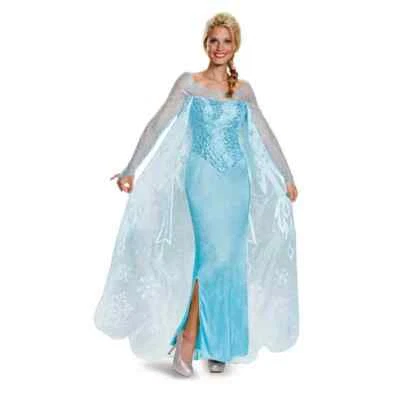 Elsa Prestige Disney Princesa Frozen Vestido Elegante Halloween De Lujo Disfraz para Adulto Foto 1 de 2