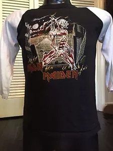 Vintage 1986 Iron Maiden Somewhere In Time Tour Shirt Größe Small/Med Rock Metal - Bild 1 von 5