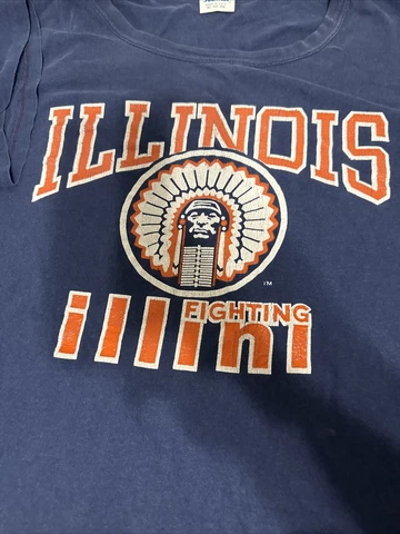 Vintage Illinois Fighting Illini XL T Shirt Starter Single Stitch (See measureme Cover