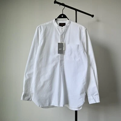 UNUSED, BEAMS PLUS band collar pullover shirt made in Japan, oversized fit Small - Image 1 of 4
