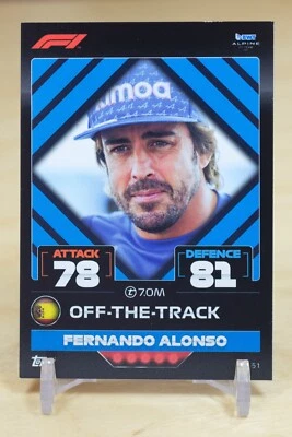 2022 Topps F1 Turbo Attax Base #51 Off The Track - Fernando Alonso - Image 1 of 2