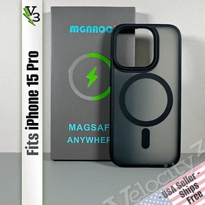 Case for iPhone 15 Pro - Frosted Black | Magnetic | Sleek, Slim & Strong - Picture 1 of 23