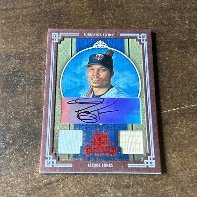 2005 Donruss Diamond Kings Framed  Red Signatures 29/50 Jacque Jones Auto - Image 1 of 2