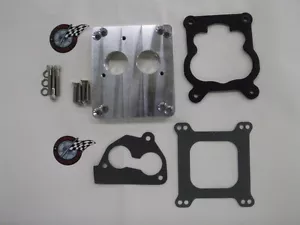 4-BBL Holley Q-Jet Carburator to TBI-Adapter-Plate Throttle-Body-Injection   - Picture 1 of 3