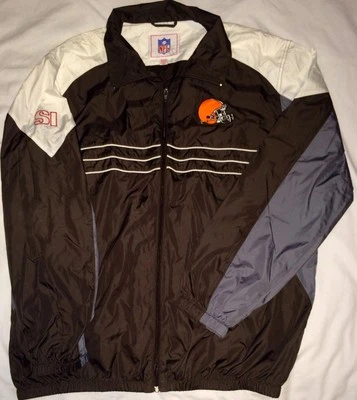 EUC NFL AFC Cleveland Browns Team Apparel Reekbok SI Jacket Mens Sz XL - Image 1 of 4