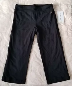 Danskin Ladies pants Small Black athletic semi fitted yoga stretch lounge *NWT - Picture 1 of 3