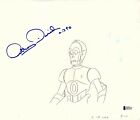 ANTHONY DANIELS Signed Star Wars "DROIDS" Cartoon Animation Drawing BAS #Q93229