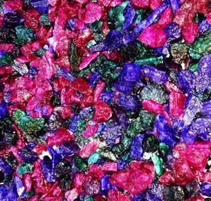 Piedras preciosas sueltas ásperas de 316,50 quilates de berilo rojo, azul y verde natural (bixbite) - Imagen 1 de 8