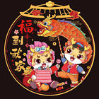 10Pcs New Year Felt Paper-Cut Spring Festival Stickers Window Paste Decorations