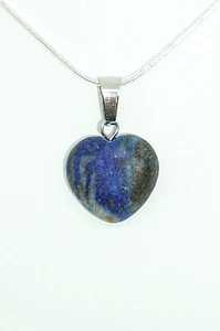 Edle Silberkette mit Herz aus Lapislazuli - Bild 1 von 3