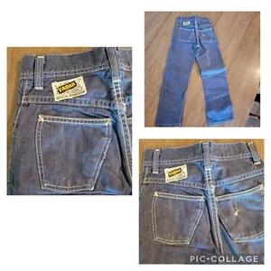 Farah Vintage Youth Blue Jeans Early 1960s Or 50s Home Patched Knees Rare Colle - Bild 1 von 23