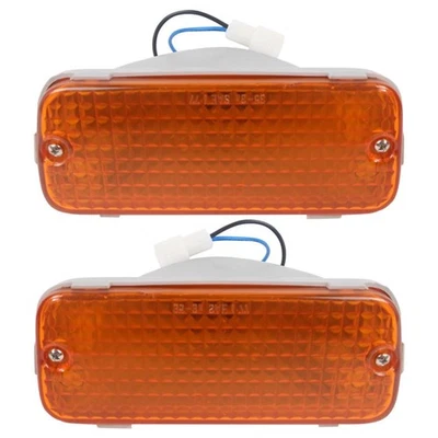 For Toyota Pickup Hilux Rn30 N30 1979-1983 Front Bumper Lamp Light Amber Pair - Imagem 1 de 4
