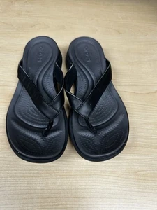 Sandalias Crocs Capri V para mujer negras talla 6 - Imagen 1 de 5