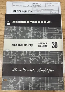 Marantz 30 Service Manual - NOT A COPY - Service Bulletins Copies - Picture 1 of 3