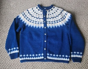 Hecho a mano Norway Turi Mujer’s Cárdigan de lana con botones Suéter Talla M - Imagen 1 de 7