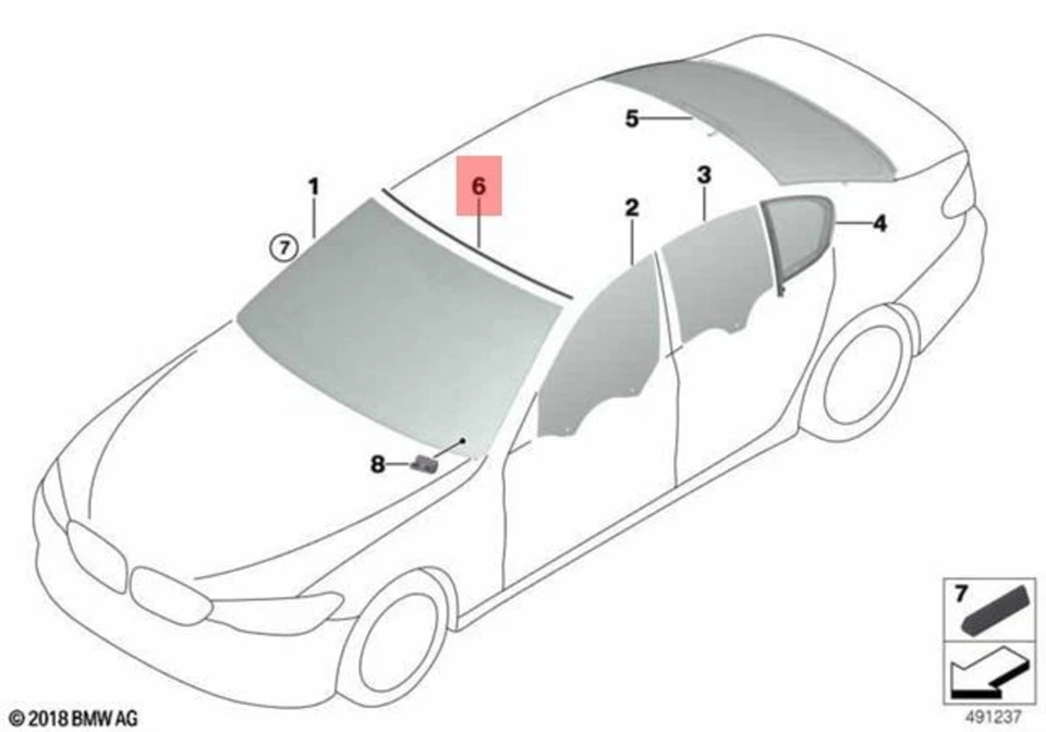 Cubierta parabrisas original BMW M5 F90 G30 G31 G38 518d 520d ed 51317388713 Foto 1 de 1